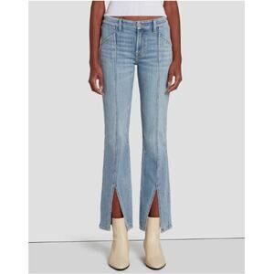 7 For All Mankind Women's Blue Broken Twill Kimmie Straight Jeans Size 25